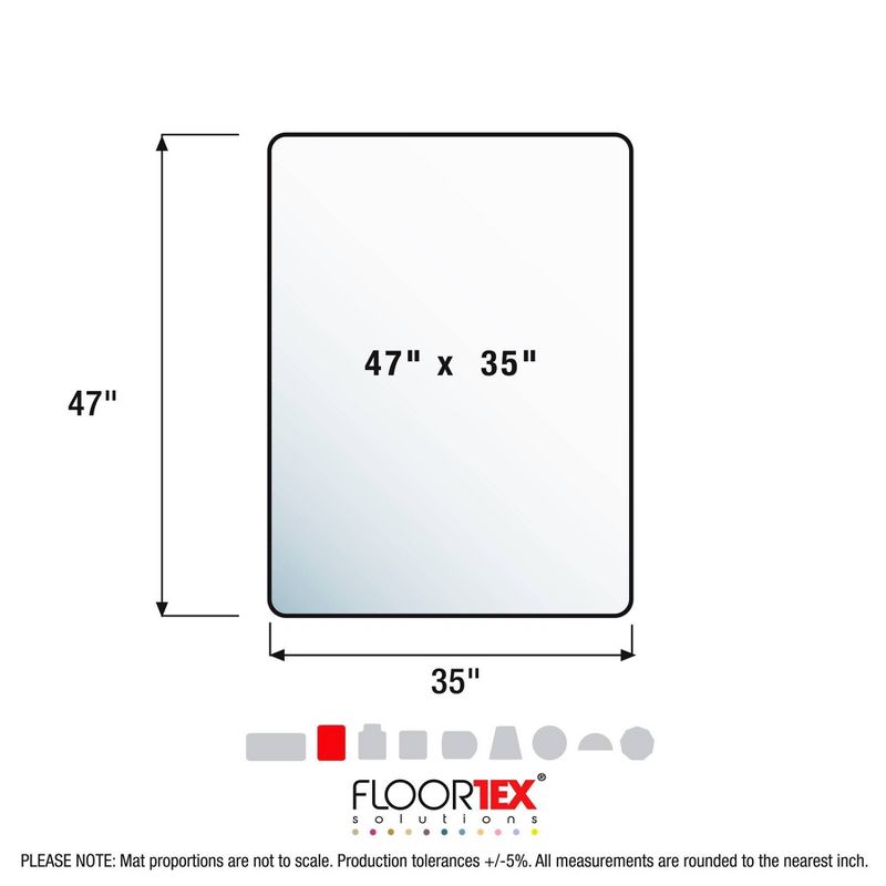 35&#34;x47&#34; Rectangular Ulti Mat Clear For Hard Floors - Cleartex, 6 of 8