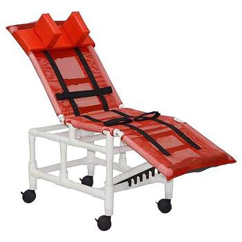 MJM International Corporation Medium 16 in internal width  bathing chair 3 in twin casters 22 in height from floor to top of seat 150 wt