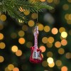 Northlight 6" Red and Silver Glass Bass Guitar Christmas Ornament - 2 of 4