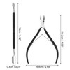 Unique Bargains 1 Set Stainless Steel Easy Grip Toe Nail Clippers for Thick Nail Nipper Pedicure Tool Nail Art Clipper Feet Care Tool Black - 4 of 4