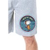 Peanuts Mens' Snoopy I Need My Space Character Sleep Pajama Shorts Grey - 2 of 4