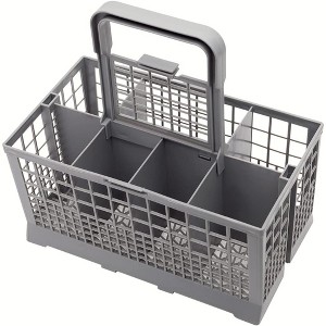 Universal Dishwasher Silverware Cutlery Basket for Utensils, Compatible with GE, Whirlpool, Samsung, BOSCH, Maytag, KitchenAid, Kenmore - 1 of 4