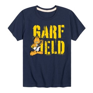 Boys' - Garfield - Grunge Short Sleeve Graphic T-Shirt - 1 of 4