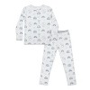 Bellabu Bear Kids Grey Rainbows Bamboo Kids Pajamas - 4 of 4