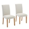 Set of 2 Modern Dining Chairs - Ergonomic Fabric Upholstered w/Wood Legs - 265lbs - Easy-Clean & Floor-Safe - 3 of 4