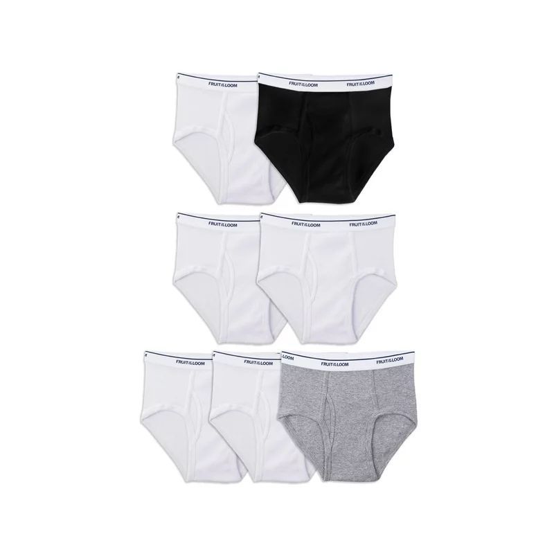 Fruit Of The Loom 7 Pack Boys Cotton Stay Cool & Dry Tagless Briefs, 1 of 7