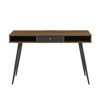 Vatros Mid-century Desk with USB Ports and Power Outlet, Walnut - 2 of 4
