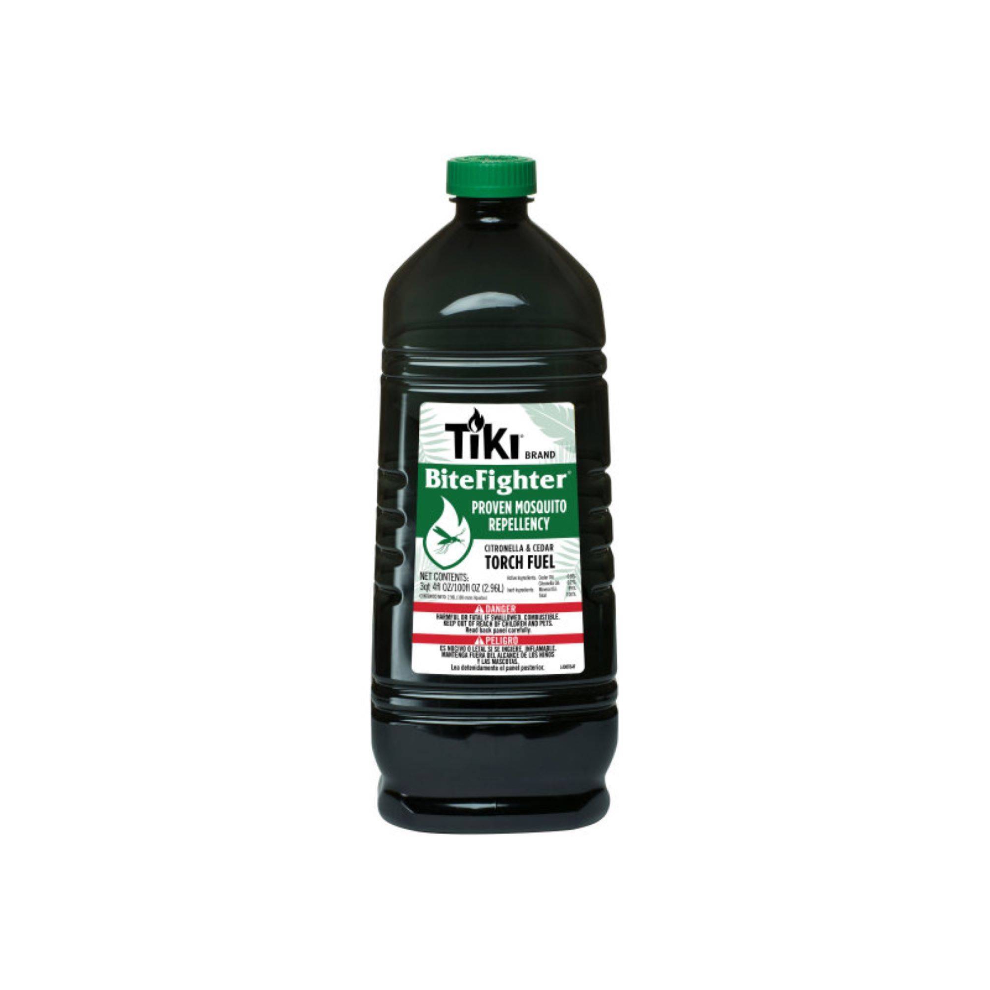 TIKI 100oz Bitefighter Torch Fuel: Cedar Citronella Oil, Easy Pour, Mosquito Repellent