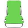 vidaXL Folding Sun Loungers 2 pcs Steel and Fabric Green - 3 of 4