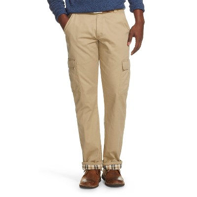 men's flannel lined cargo pants