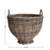 Storied Home Round Woven Rattan Footed Basket Storage, Natural - 3 of 3