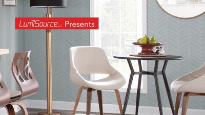 Fabrizzi Dark Gray and Walnut Wood Swivel Barstools, Set of 2