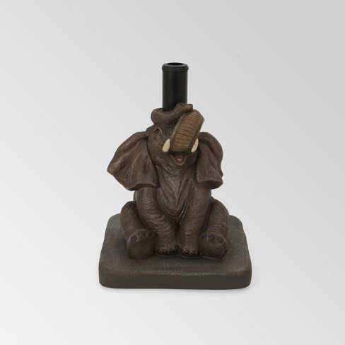 Finchley Elephant Umbrella Base Gray - Christopher Knight Home