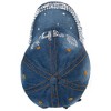 Women's Casual 100% Cotton Denim Baseball Bling Studs Cap - 3 of 4