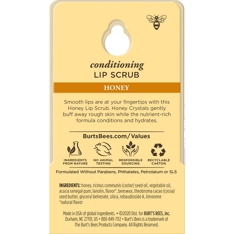 Burt's Bees Natural Conditioning Lip Scrub with Exfoliating Honey Crystals - 0.25oz, 5 of 17