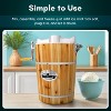 Elite Cuisine 6qt Old Fashioned Pine Bucket Ice Cream Maker with Hand Crank - 3 of 4