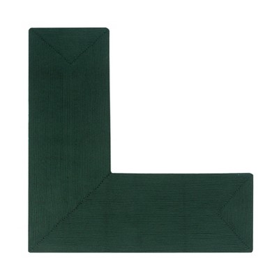 Alpine Stripe Collection 100% Polypropylene Durable & Stain Resistant Double Sided Reversible Indoor Area Utility L-Shape Rug