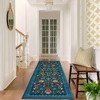 Modern Floral Printed Area Rugs Machine Washable Soft Non Slip Farmhouse Carpet Stain Resistant Low Pile Rug for Kitchen Living Room Laundry Bedroom - 3 of 4
