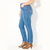 Catherines Women's Plus Size Synergy Slimming Straight Leg Jean - 4 of 4