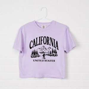 Simply Sage Market Women's California Forest Scene Short Sleeve Relaxed Fit Cropped Tee - 1 of 4