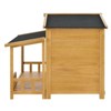 SEVOBAL Wooden Dog House, Outdoor and Indoor Dog Crate, Pet Kennel With Porch, Solid Wood, Weatherproof, Medium, Brown, (43.3"*37.4"*32") - 2 of 4
