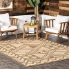 Nuloom Mazie Geometric 2x3 Indoor/Outdoor Accent Rug for Living Room Patio Deck Front Porch Entryway Kitchen, Brown/Ivory - 2 of 4