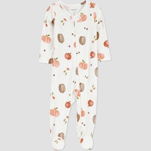 Carter's Just One You® Baby Fall Pumpkins Comfy Soft Sleep N' Play - Cream - 1 of 4