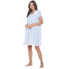 Casual Nights Women's Super Soft Yummy Nightshirt, Short Sleeve Nightgown, Night Dress with Fun Prints & Patterns - 2 of 4