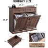 Laundry Hampers with Drawer, 20 Gallon Farmhouse Clothes Hamper, Wood Laundry Table with Laundry Storage Basket for Bathroom - 2 of 4
