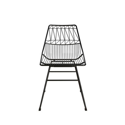 Astrid Wire Metal Dining Chair Black - CosmoLiving by Cosmopolitan