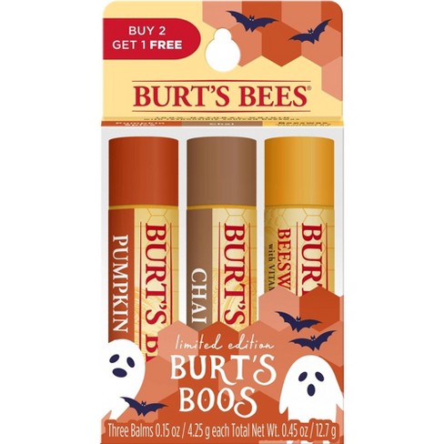 Burts Bees 100% Natural Moisturizing Lip Balm, Winter Variety Pack, Chai  Tea, Pumpkin Spice, Vanilla Maple, Pomegranate, 4 Tubes of Lip Balm, 0.15