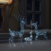 vidaXL Acrylic Reindeer Family Christmas Decoration with 300 LED Lights - Cold White - Indoor/Outdoor - 8 Lighting Modes - Set of Three - 3 of 4