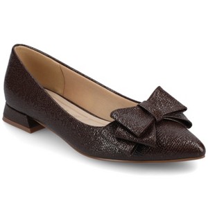 Journee Women's Ophelia Medium and Wide Width Dress Flats - 1 of 4