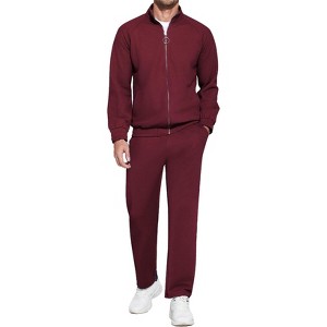 COOFANDY Mens 2 Piece Tracksuit Casual Sweatsuits Full Zip Track Suits Jogging Athletic Suit Sets - 1 of 4