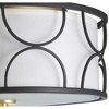 Progress Lighting Landree 3-Light Flush Mount, Black Finish, White Silk Shade - image 4 of 4