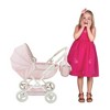Olivia's Little World Polka Dot Princess Baby Doll Pram Stroller with Retractable Canopy & Storage, Pink - 2 of 4