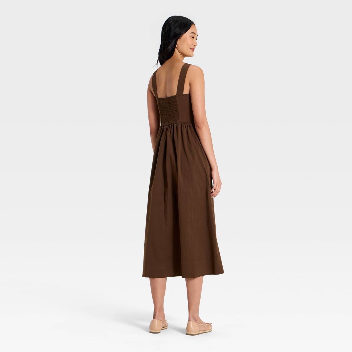 Women's Corset Smock Midi Dress - A New Day™ - thumbnail 8