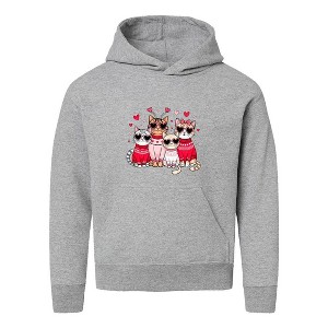 The Juniper Shop Valentine Kittens Youth Graphic Hoodie - 1 of 3
