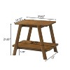 NicBex Modern Wood Coffee Table Set of 3 with Storage Shelf and Cylinder Legs for Living Room and Bedroom - 2 of 4