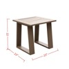 DSVIMOY Patio End Table, Neutral Tones, Modern Geometric Pattern, Pewter, 23"*23"*22" - 3 of 4