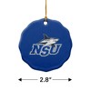Nova Southeastern University Primary Logo Porcelain Scalloped Holiday Christmas Tree Ornament - 3 of 4