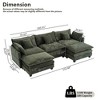 EHMKNP 3-Seat U-Shaped Modern Cloud Couch - Chenille Modular Sectional with Deep Seat, 2 Ottoman & 4 Pillows for Home/Apartment Spaces - 2 of 4