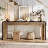 Tribesigns 70.9-Inch Narrow Wooden Console Table, Sofa Table Behind The Couch for Living Room, Entryway, Hallway, Black + Brown - 4 of 4