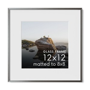Haus and Hues Brushed Metal Frame with Real Glass, Gray/Bronze - 1 of 3