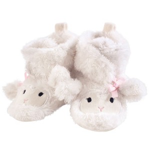 Hudson Baby Infant and Toddler Girl Cozy Fleece and Faux Shearling Booties, Girl Lamb - 1 of 1