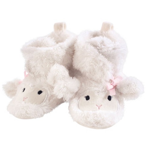 Hudson Baby Infant and Toddler Girl Cozy Fleece and Faux Shearling Booties, Girl Lamb - image 1 of 1