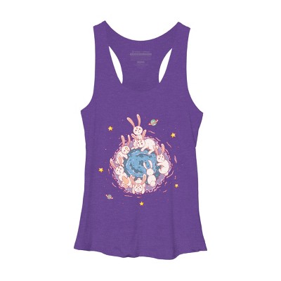 Women's Design By Humans Rabbit Hole By Chofy87 Racerback Tank Top