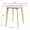 35.5" Norman Round Dining Table With Solid Wood Leg- Maison Boucle - 4 of 4