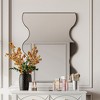 30x35 Inch Bathroom Wall Mirror, Metal Frame Curled Edge Rectangular Mirror Wall Mounted Hanging (Horizontal/Vertical) Home Decor - 3 of 4
