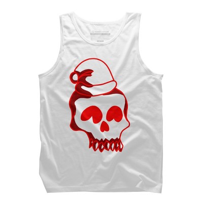 Men's Design By Humans Christmas love skull By Genthebunny Tank Top